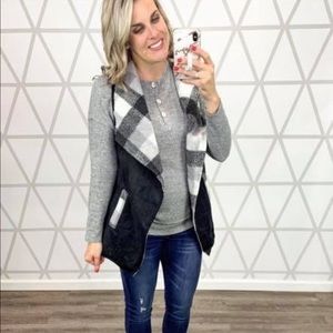 Black and Gingham Vest